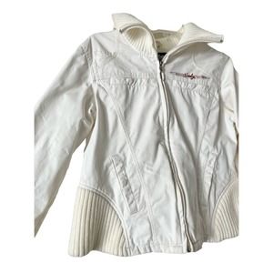 Harley Davidson White Collar Jacket